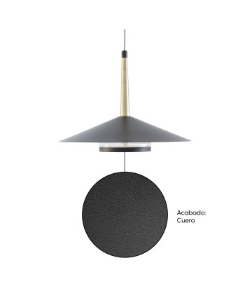 ORION * COLGANTE LED NEGRO/CUERO  1L*8W 3000K